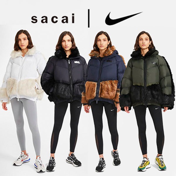 確保済み！追跡あり！ナイキ x sacai 偽物 レディース NRG PARKA ダウンジャケットCT3267-010​