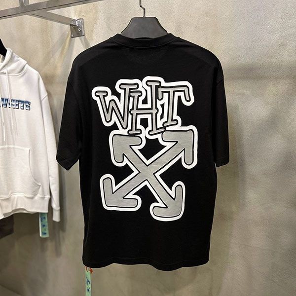 高品質Off-White 偽物 Carlos Arrow コットンジャージーTシャツ OMAA027F22JER018