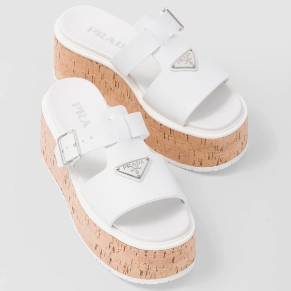 プラダ 偽物 Rubber wedge platform sandals ウェッジサンダル