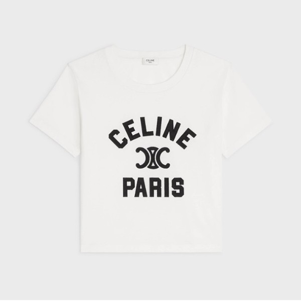 セリーヌ PARIS Tシャツ 偽物 デイリーに セリーヌ コットンジャージー