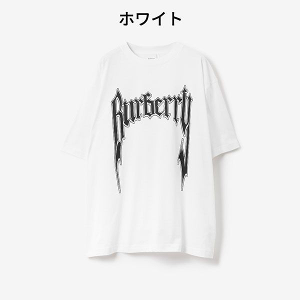 男女兼用◆バーバリー ロゴプリント コットンTシャツ 偽物 2色 80701351