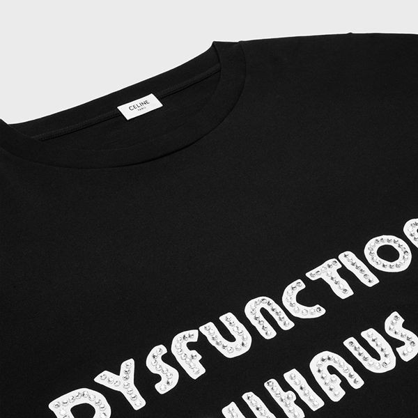 セリーヌ 偽物 DYSFUNCTIONAL Tシャツ コラボ コットン 2X54F671Q.38XC