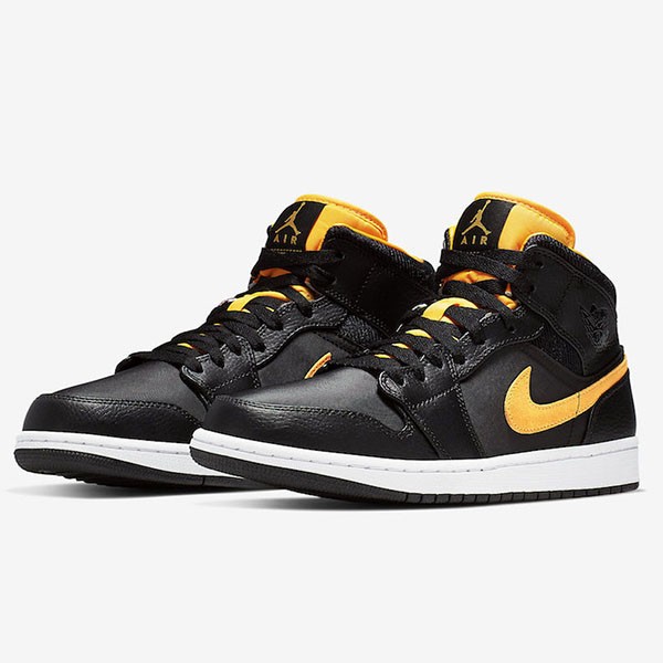 ナイキ Jordan 1 Mid Black University Gold w23061201