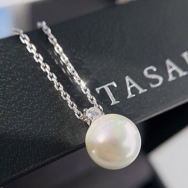 Tasaki 偽物 あこや真珠 ペンダント パールネックレス ダイヤ