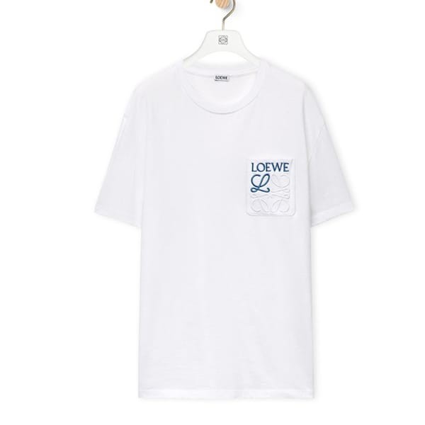 ロエベ レギュラーフィット アナグラム コットンTシャツ 偽物 2色 H526Y22X99