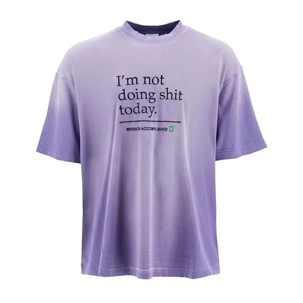 高品質ヴェトモン 偽物 NOT DOING SHIT TODAY Tシャツ UE63TR320L LILAC