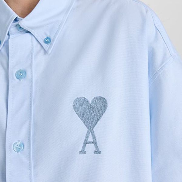 ギフト人気◆【アミパリス コピー】De Coeur Shirt☆半袖シャツ☆ワンポイントロゴ