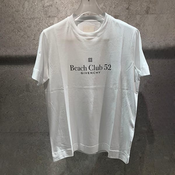 完売人気ジバンシィ 偽物 Beach Club 52 スリムフィット コットン Tシャツ BM716G3YEV-100