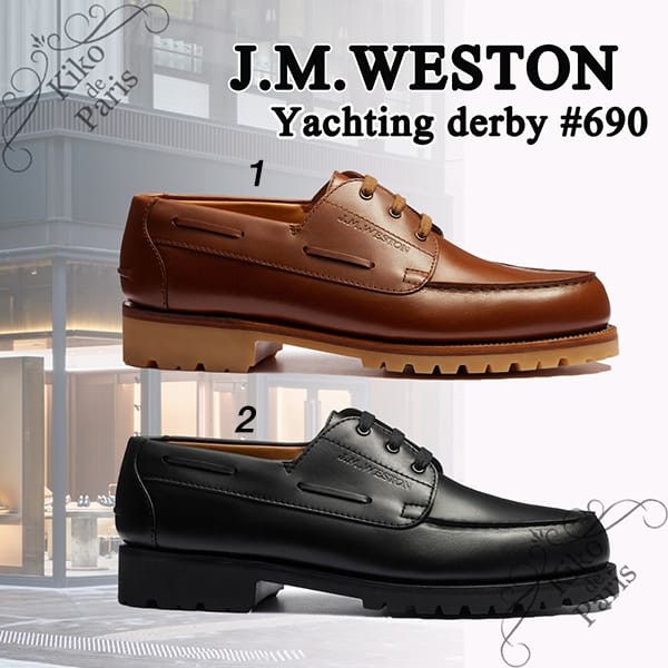 J.M. WESTON 偽物 Derby bateau★ダービーシューズ 2色 114130269011​