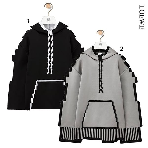 ロエベ pixel hoodie テクニカルニット 偽物 ピクセルパーカー 2色 H526Y14KF6