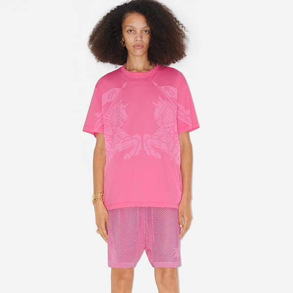 超入手困難バーバリー EKDプリント コットン オーバーサイズTシャツ 偽物 4色 80735621​