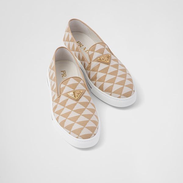 2023ブランド[プラダ]スリッポンシューズ 偽物 Embroidered fabric Slip-onShoes