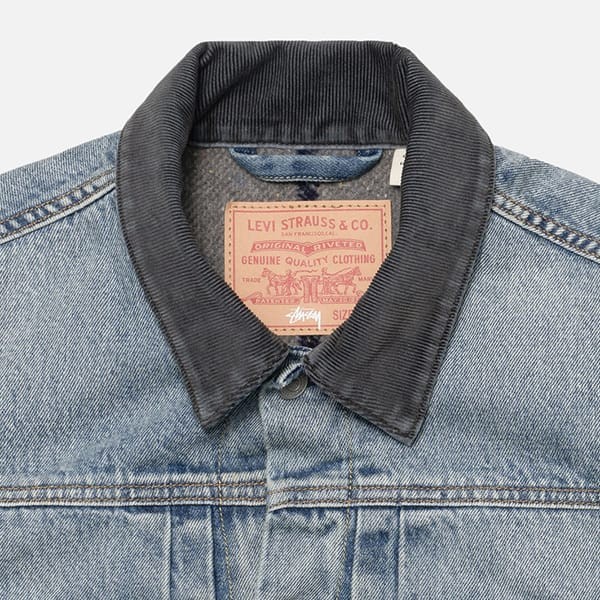 STUSSY コピー x levis 偽物 エンボストラッカージャケット 025554
