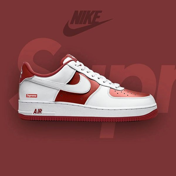 シュプリーム × ナイキ コピー AIR FORCE 1 LOW WHITE SPEED RED CU9225-101