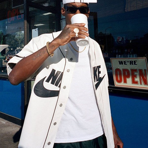 FW19 Supreme Nike  スーパーコピー Leather Baseball Jersey ベースボールシャツ