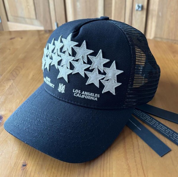 アミリ ロゴキャップ 偽物 コットン メッシュ☆スター☆Stars cotton baseball cap