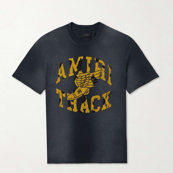 AMIRI Tシャツ 激安トラック ロゴ プリント コットン Tシャツ 人気