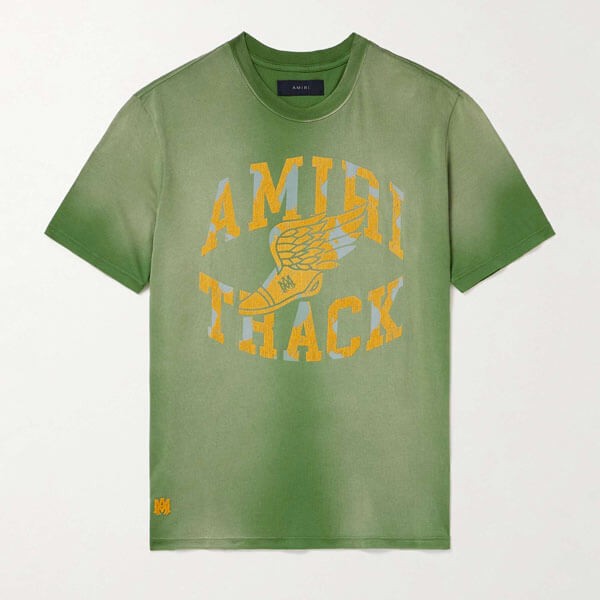 AMIRI Tシャツ 激安トラック ロゴ プリント コットン Tシャツ 人気