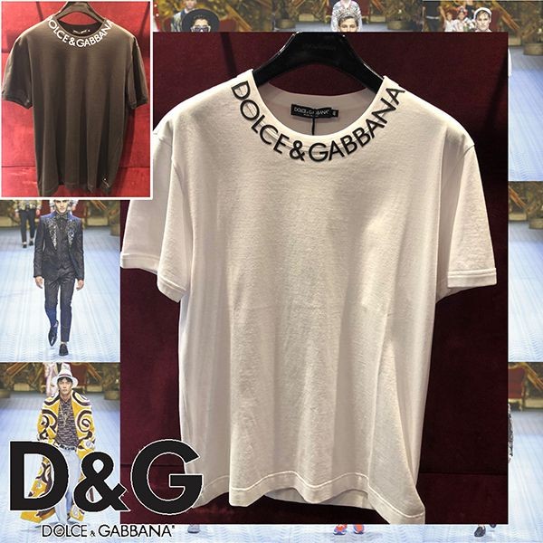 ドルチェ&ガッバーナ ネックロゴ コットン 半袖Tシャツdg071313