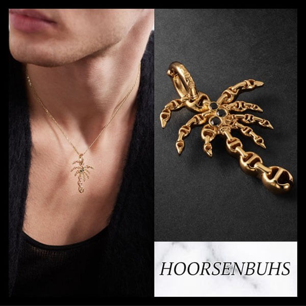 【HOORSENBUHS】ヤシの木 18K ダイヤモンド ペンダント