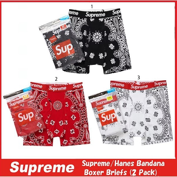 supreme ボクサー パンツ 偽物 ヘインズ バンダナ ブリーフ 3色 spm321165