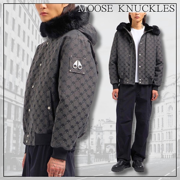 MOOSE KNUCKLES DENALI モノグラム ボンバージャケット コピー mk9989