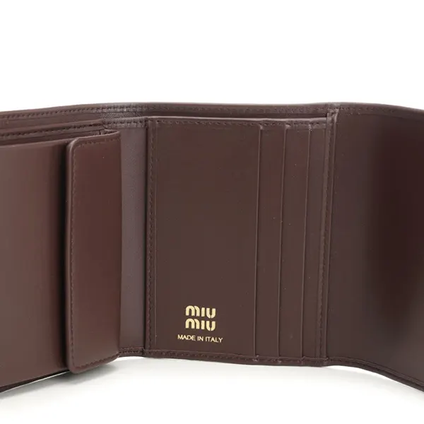 ミュウミュウ フレンチウォレット 折り財布 偽物 5MH040 2CVXF0NBL
