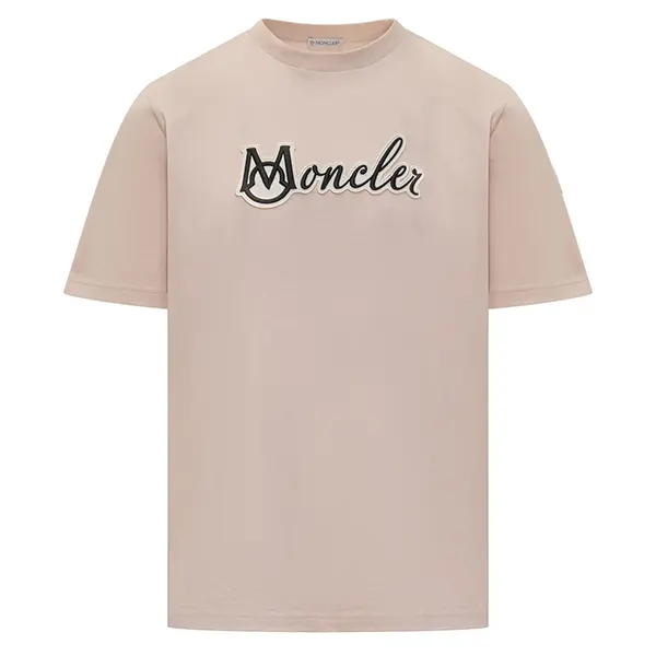 モンクレール 刺繍ロゴパッチ Tシャツ 偽物 半袖 K10918C0001189AJS999