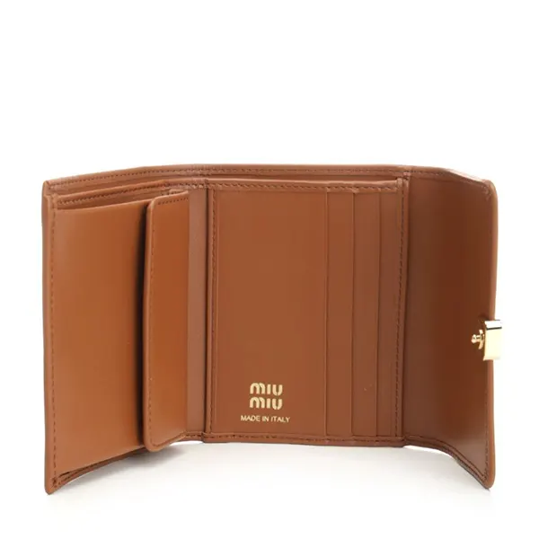 ミュウミュウ フレンチウォレット 折り財布 偽物 5MH040 2CVXF0NBL