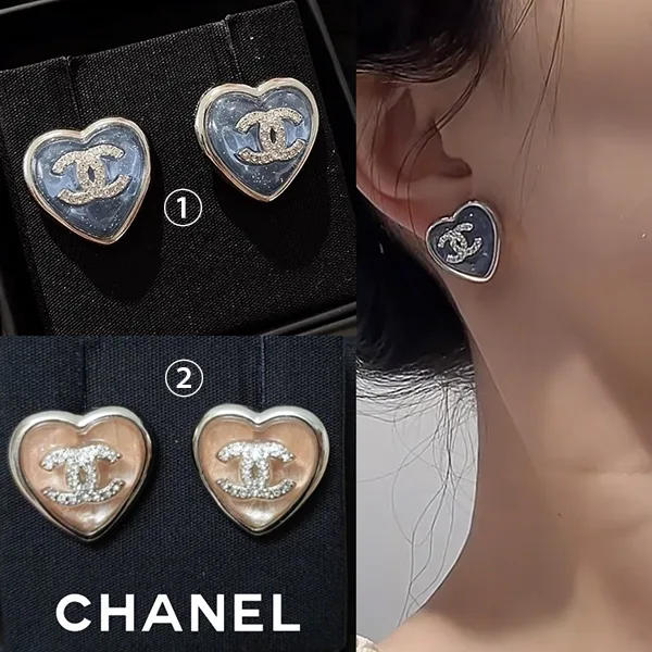 シャネル ブルーハート ピアス スーパーコピー 2色 xnr1125151