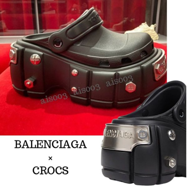 バレンシアガ クロックス 偽物【25SS】バレンシアガ Hard Crocs サンダル 厚底 ロゴ