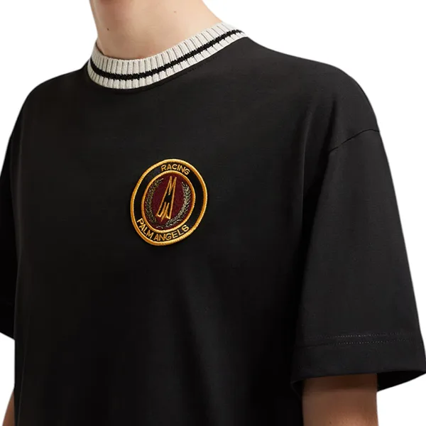 ★モンクレール パームエンジェルス 偽物★刺繍パッチ コットン Tシャツ J209L8C0