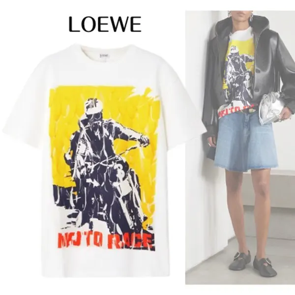 ロエベ リラックスフィット Tシャツ コピー コットンブレンド S540Y22X68-9990