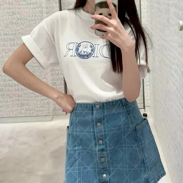 ディオール ロゴ入り コットン Tシャツ 583J696C0554