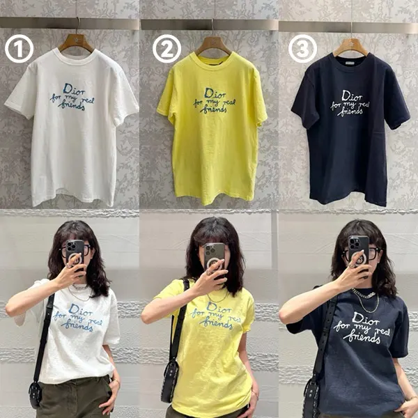 超人気カジュアルコーデに相性抜群【ディオール コピー】ディオール AND HYLTON NELTシャツ 583J696A0849_C580