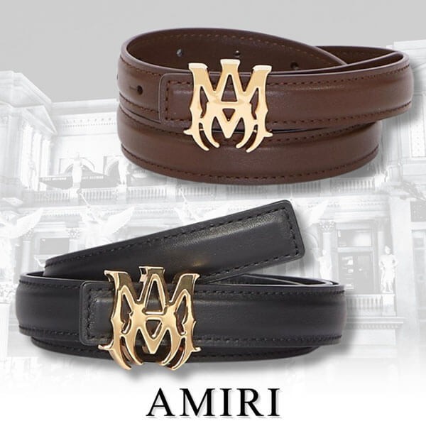 アミリ MAコアロゴ バックル ベルト BROWN/BLACK 関税込み