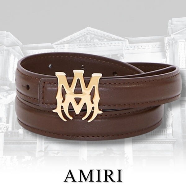アミリ MAコアロゴ バックル ベルト BROWN/BLACK 関税込み