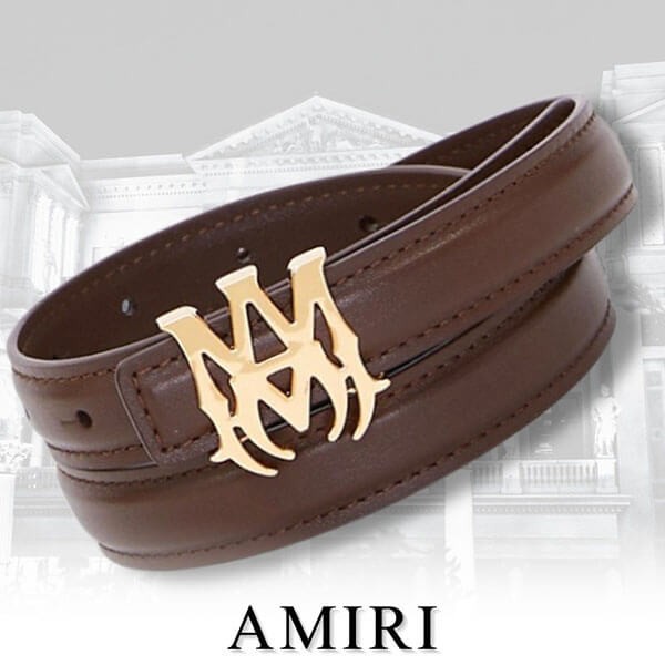 アミリ MAコアロゴ バックル ベルト BROWN/BLACK 関税込み