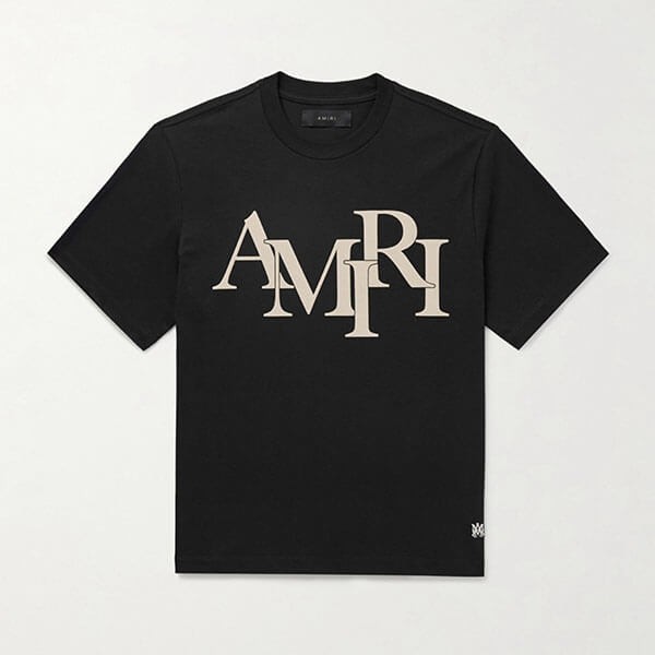 アミリ Tシャツ 激安 コピー ロゴ Staggered コットン 人気