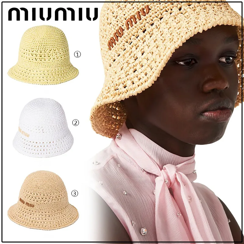 ミュウミュウ n級品 ウーブンファブリック ハット 3色 miu0611