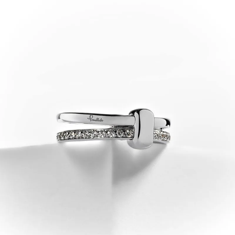 ポメラート N級品 トゥゲザー 18Kホワイトゴールド ダイヤモンド po0611