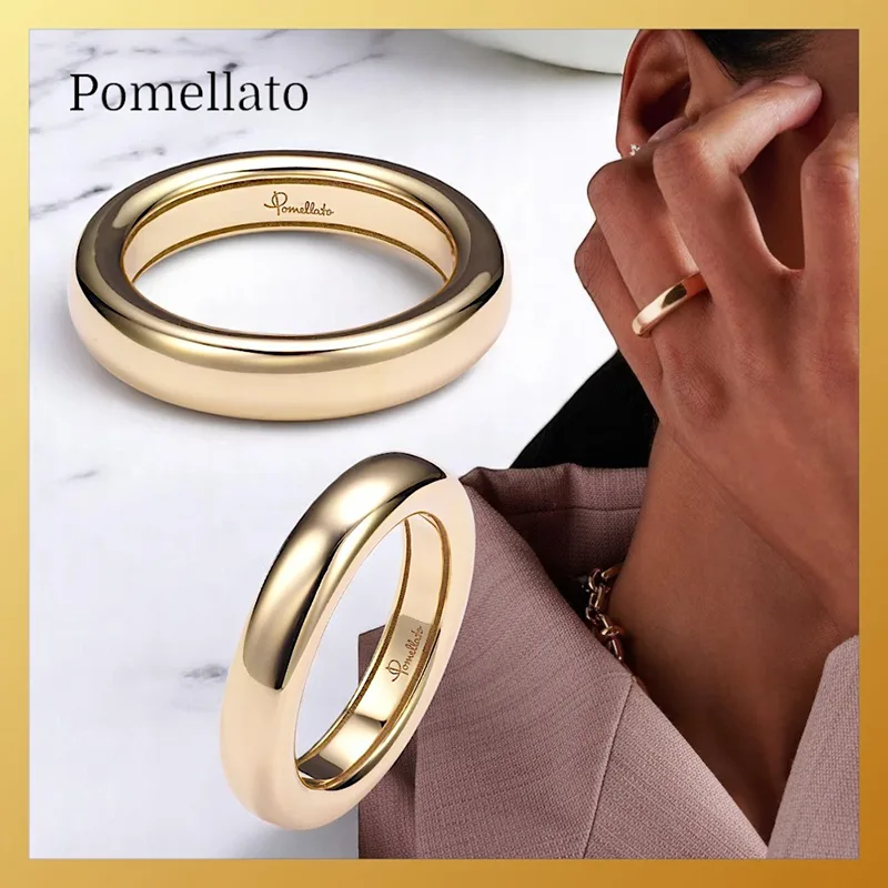 Pomellato コピー 華奢×上品♪ Iconica Extra Slim 18K リング po0614