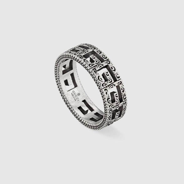 グッチ リング 指輪 メンズ レディース スクエアG ワイドリング 576993-J8400-0811