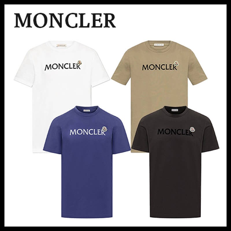 定番★モンクレール ロゴ クルーネック 半袖 Tシャツ 激安 4色 K10918C000758390T001
