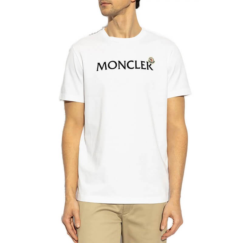 定番★モンクレール ロゴ クルーネック 半袖 Tシャツ 激安 4色 K10918C000758390T001