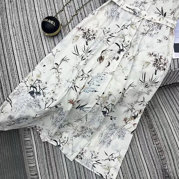数量限定版！【花柄が華やか♪】ディオール パチモン ミディ丈シャツドレス 547D83A3A67