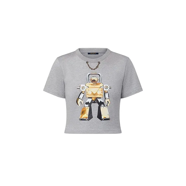 ルイヴィトン Ｔシャツ パチモン 1AI43【遊び心あるロボットプリントが魅力】