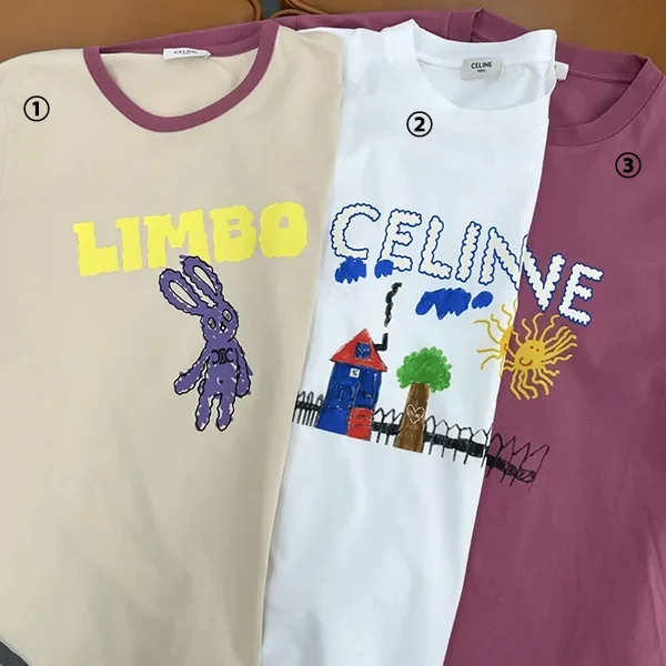 セリーヌ コットンTシャツ コピー t-shirt in cotton 選べる3色 RX0D5507Z