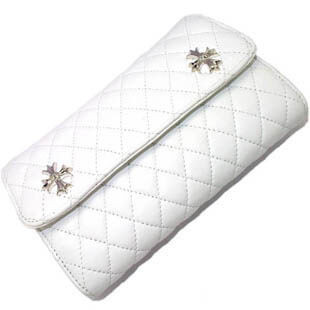 クロムハーツ Wave #4 Quilted White/Waveウォレット キルティッドホワイトchw31